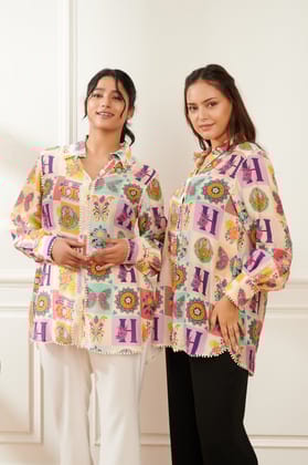INSIGNIA printed formal shirt-MULTI TILE PRINT / M