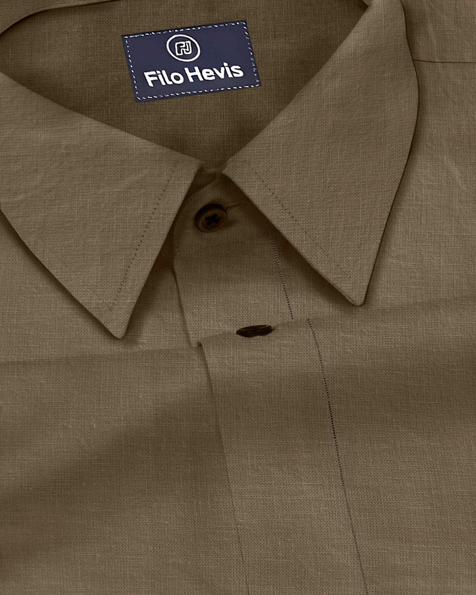 Men's Pure Linen Casual Shirt - Natural Beige-M