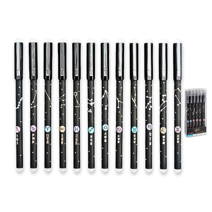 Delhi Deals Hub Erasable Gel Ink Pens 0.5 mm Fine Point Blue Ink Pack of 12 for Writing Drawing Journaling and Office Use