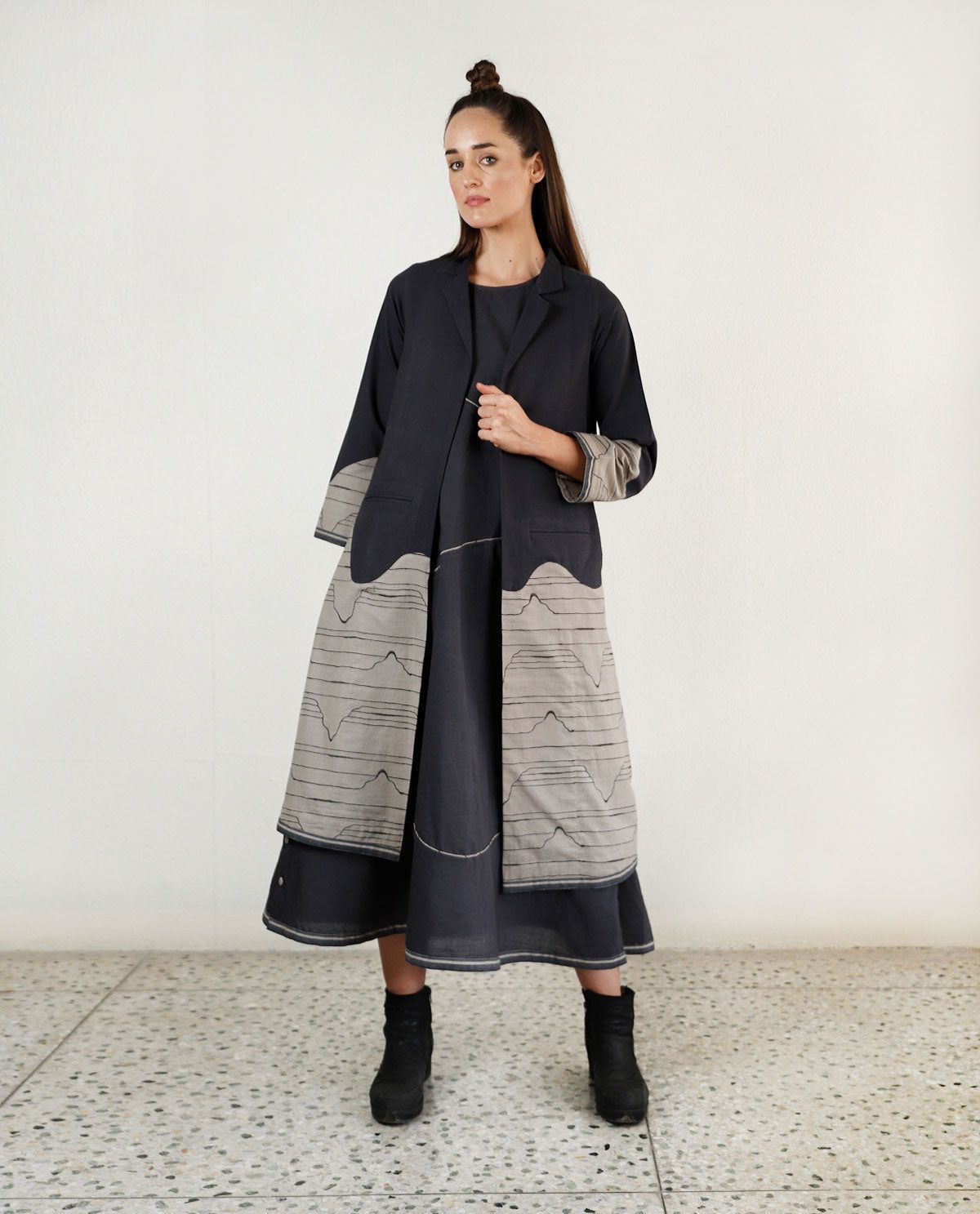 RELAXED WAVES JACKET MAXI CO-ORD-XS