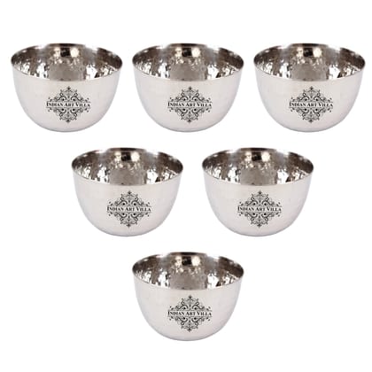Steel Hammered Design Bowl 200 ML-200ml / 6