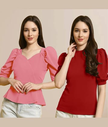 Fabflee Women's Polyester Regular Top ( Multi Color )