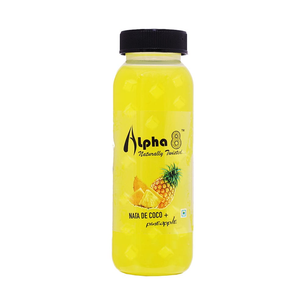Alpha 8 Pineapple Juice With Nata De Coco, 200 ml - Pack of 12