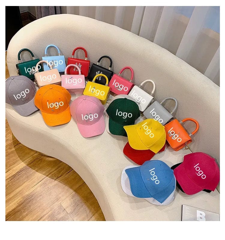 Designer Custom Handbag Rhinestone Baseball Cap Famous Brands Ny Hat And Purses Set Bags