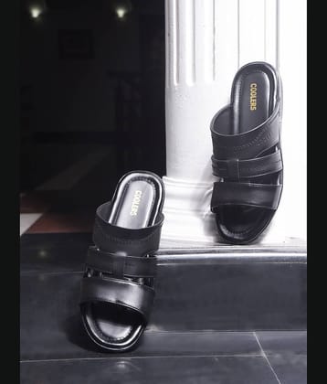 Liberty Black Men's Leather Slipper