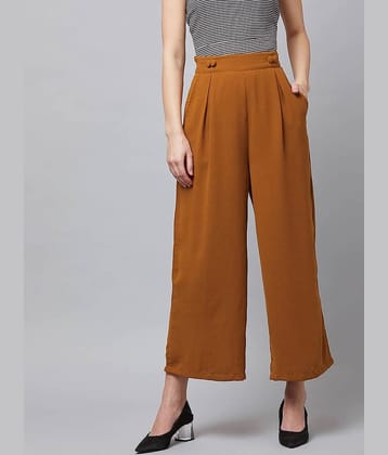 Rare Yellow Polyester Casual Pants -