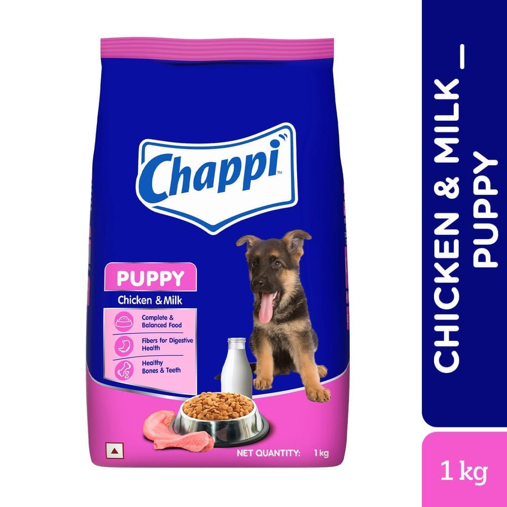 Chappi Chicken &amp; Milk Puppy (2-12 Months) Dry Dog Food 1kg