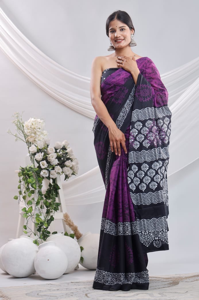 Cotton 92*80 Mulmul Saree