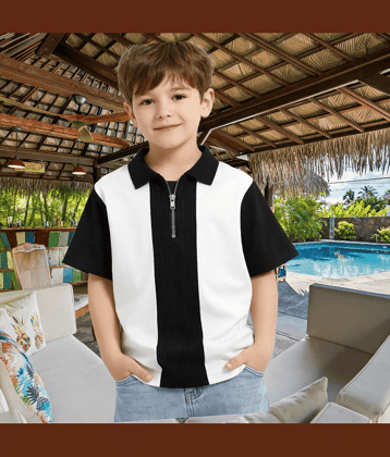 TarrenT HunT Pack of 1 Boys Cotton Blend Tshirt & Short Set ( Black )