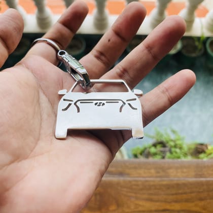 Hyundai Creta 2020 Car Keychain-Silver