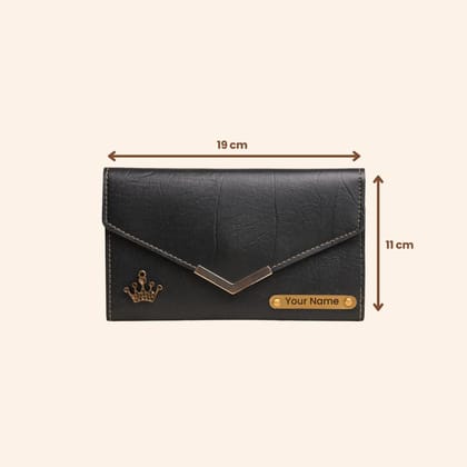 Personalized Ladies Clutch Black