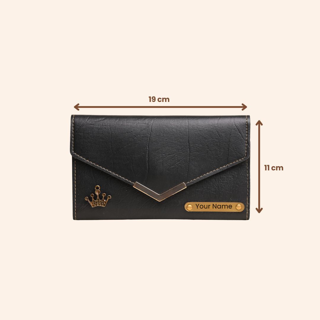 Personalized Ladies Clutch Black