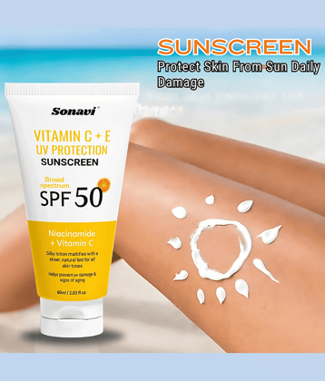 Sonavi SPF 50 Sunscreen Cream For All Skin Type ( Pack of 1 )