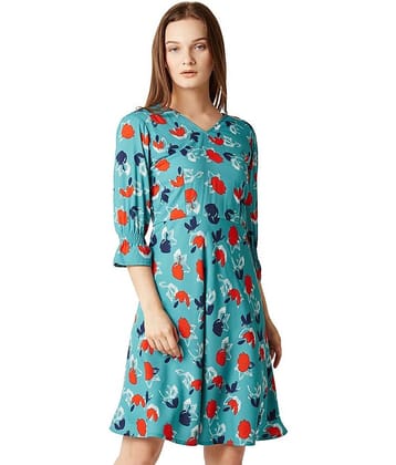 Miss Chase Women Crepe Fit & Flare Dress ( Multi Color )