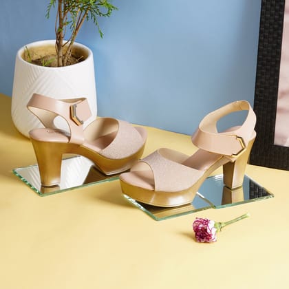 Valentina Platform Heels-35 / Beige