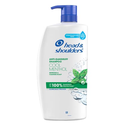 Head & Shoulders Cool Menthol Anti Dandruff Shampoo for Women & Men, 1L Head & Shoulders Cool Menthol Anti Dandruff Shampoo for Women & Men, 1L - 1 l (Pack of 1)