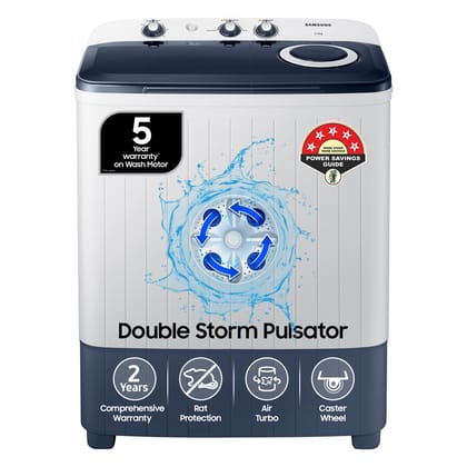 Samsung 6.5 kg, 5 star, Semi-Automatic Top Load Washing Machine (WT65R2200LL/TL, Air Turbo Drying, LIGHT GRAY, 5 Year Warranty on Wash Motor) Samsung 6.5 kg, 5 star, Semi-Automatic Top Load Washing Machine (WT65R2200LL/TL, Air Turbo Drying, LIGHT GRAY, 5