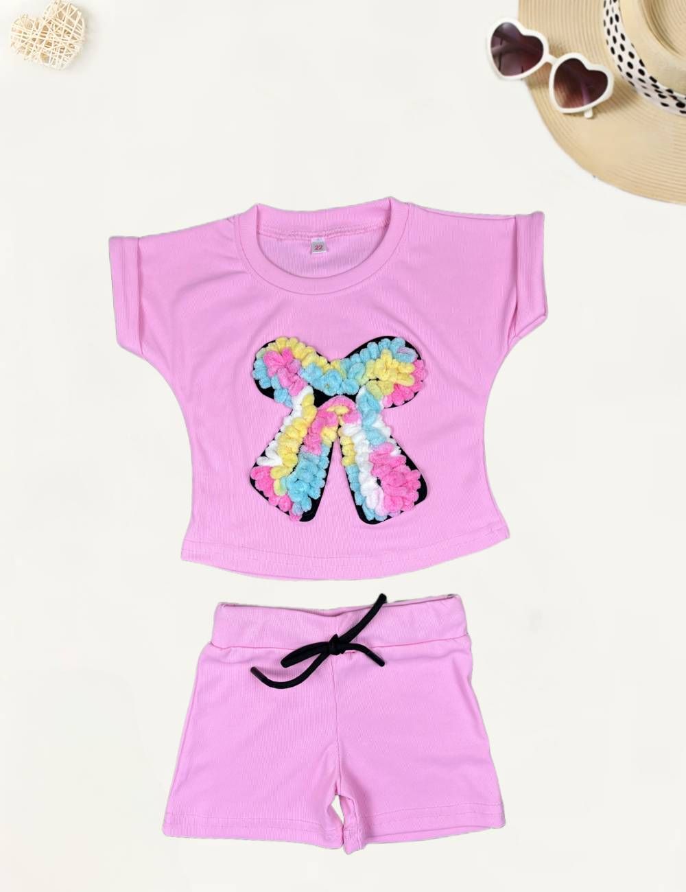 Girl's Causal Co-Ord Set [GCS-8049] (2-11 Years)-2-3Y (Size - 20) / Ribbed
