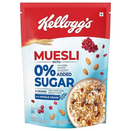 Kelloggs Muesli - With 0% Added Sugar, 2x500 g Multipack
