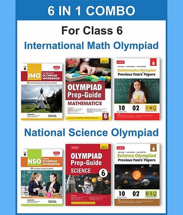MTG Class-6 (Mathematics & Science) IMO-NSO Olympiad Workbook, Prep-Guide & Previous Years Papers (PYQs) with Mock Test Paper - SOF Olympiad Books For 2024-25 Exam (Set of 6 Books)