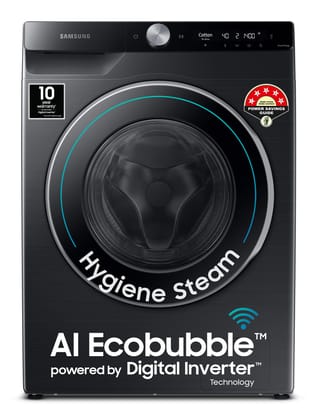 Samsung 11 kg, AI Control, Super Speed, Wi-Fi, Hygiene Steam with Inbuilt Heater, Digital Inverter, Fully-Automatic Front Load Washing Machine (WW11CG604DLBTL, BLACK CAVIAR) Samsung 11 kg, AI Control, Super Speed, Wi-Fi, Hygiene Steam with Inbuilt Heater Samsung 11 kg, AI Control, Super Speed, Wi-Fi, Hygiene Steam with Inbuilt Heater, Digital Inverter, Fully-Automatic Front Load Washing Machine (WW11CG604DLBTL, BLACK CAVIAR) Samsung 11 kg, AI Control, Super Speed, Wi-Fi, Hygiene Steam with Inbuilt Heater