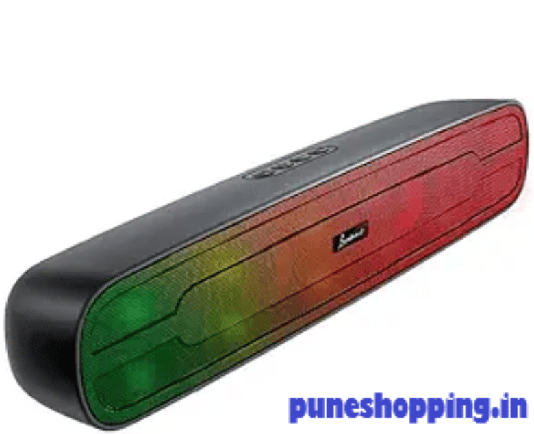 Portable Bluetooth Speaker /LANDMARK LM BT1084 20W Wireless Bluetooth Soundbar, Bluetooth 5.1, 8Hrs Battery Life, Stereo Soundbar for Phone/TV/Laptop/Tablets/Projectors, Multi Modes Aux/TF Card/USB Drive - SilverWireless speaker with RGB lighting