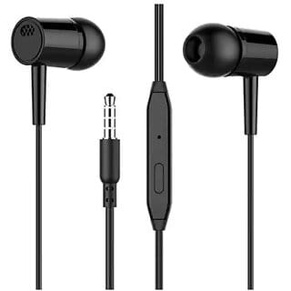 Unv Vnp Wired In Ear Earphone Black, Handsfree,  Earbuds With Mic  Button For Music  Call Control ,Compatible With All Smart Phones.