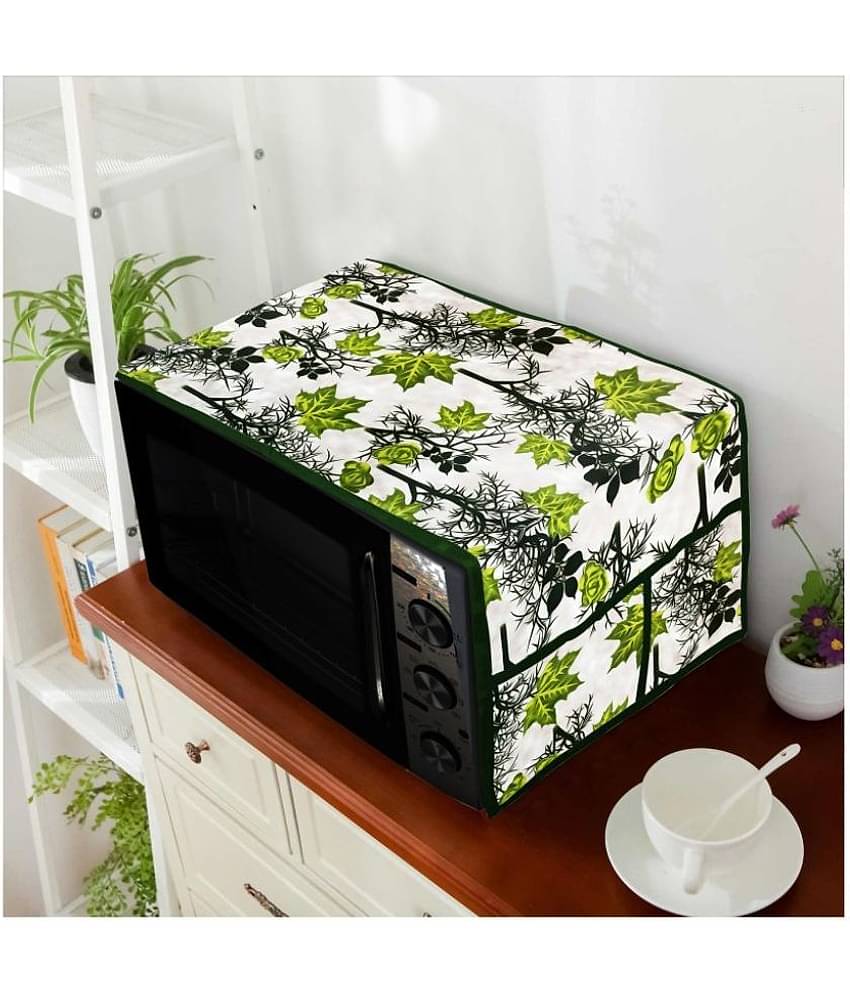 Single Polyester Green Microwave Oven Cover - 20-22L