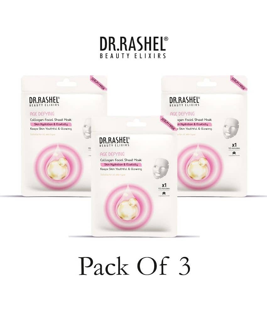 DR.RASHEL Age Defying Sheet Mask for Deep Hydration Suits All Skin Types 20 gm each ( Pack of 3)