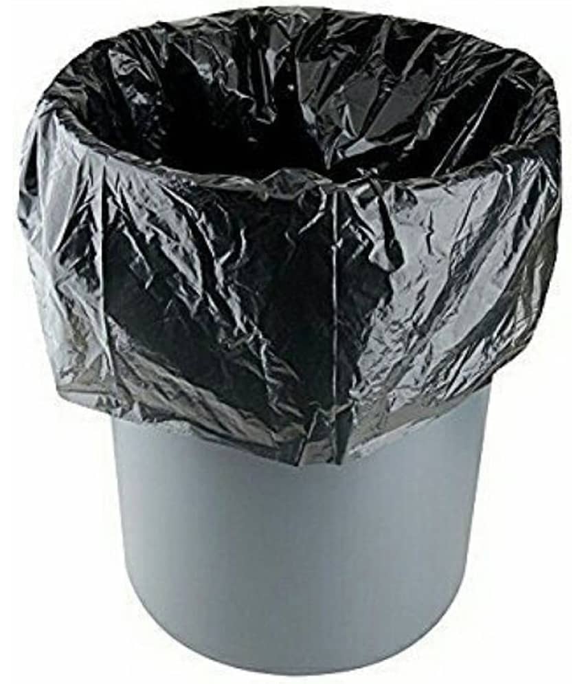 C I- 60 pcs Oxo- Biodegradable Medium Garbage Bags - 2 packs of 30 Pcs - 60 pcs - 19X21 Black Medium Disposable Garbage Trash Waste