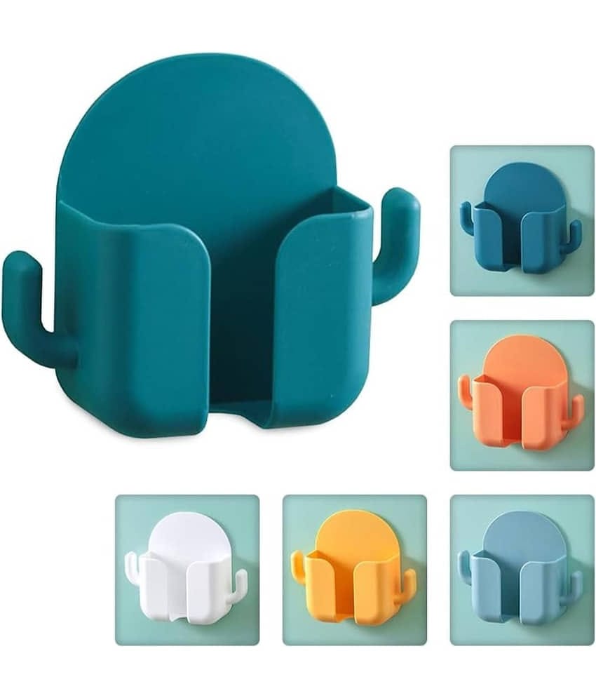 GMPex Wall Mount Key Remote Holder Mobile Charging Stand With 2 Hooks