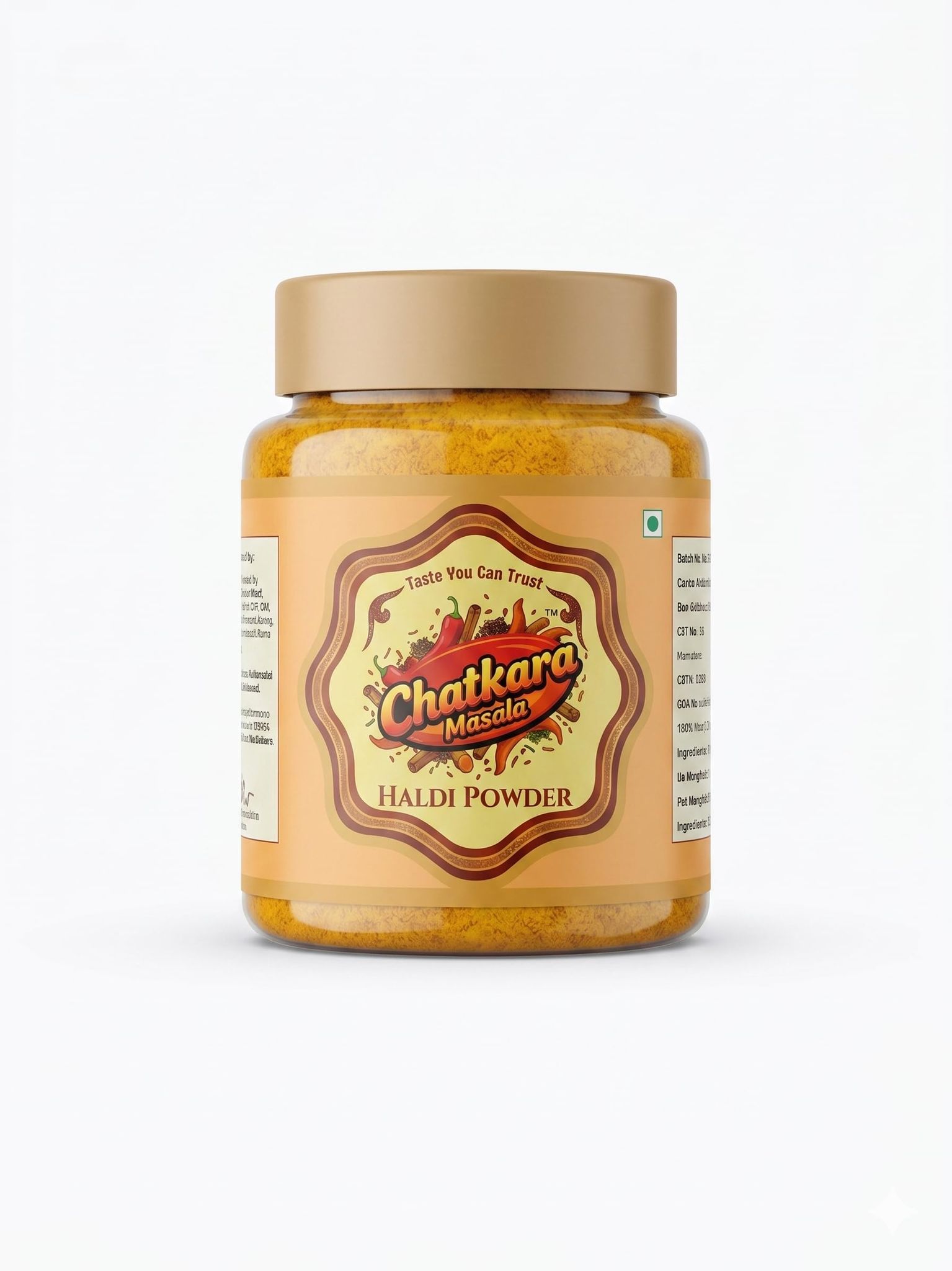 Chatkara Masala Haldi Powder | Pure Turmeric Powder for Cooking | Natural Spice for Daily Use | Fine Ground Haldi for Curries Dal and Milk