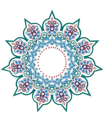 Decor Villa Multicolour Paper Rangoli - Pack of 1