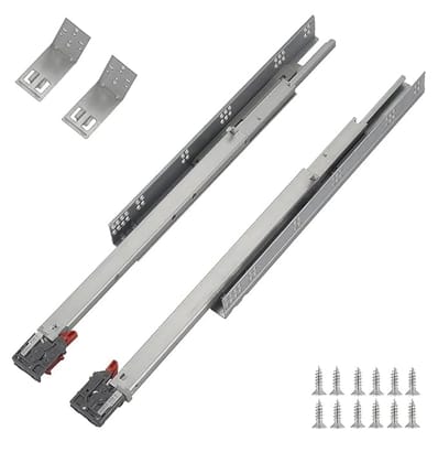 ADISON Concealed Drawer Slides for Wardrobe, Ideal for Seamless Drawer Installation, Perfect for Modern cabinetry and Furniture Desig 45cm, Set of 2 Pairs