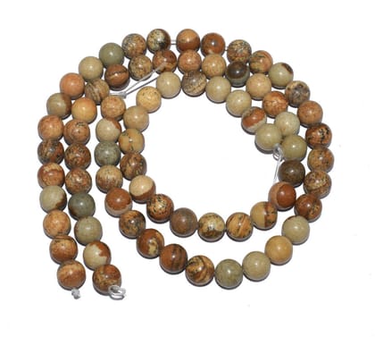 Camel Jasper Gemstone Round Beads 14 Inch String.Per String of Approx 36 Pcs , SEP-721-1 String / 10 MM