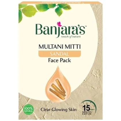 Banjara's Multani Mitti + Sandal Face Pack Powder, 100 gm