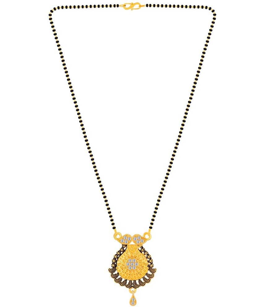Silver Shine - Black Mangalsutra ( Pack of 1 )
