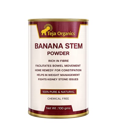 Banana Stem Powder | 100% Natural Superfood | Source of Dietary Fiber | Facilitates Bowel Movement | Home Remedy For Constipation | Supports Daily Nutrition & Wellness