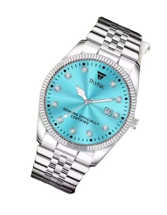 Thynk Sky Blue Men's Silver Analog Watch with Bold Sky Blue Dial | Premium Stainless Steel Strap Wristwatch with Date Display|Stylish & Trendy Thynk Sky Blue Men's Silver Analog Watch with Bold Sky Blue Dial | Premium Stainless Steel Strap Wristwatch with Date Display|Stylish & Trendy