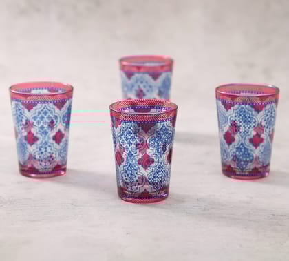 India Circus Mughal Jhali Chai Glass Set Of 4