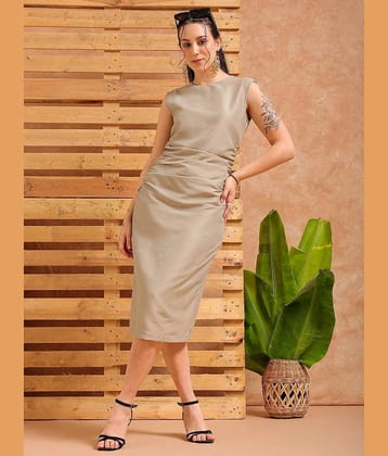 Freehand Polyester Solid Midi Womens Maxi - Grey ( Pack of 1 ) - None