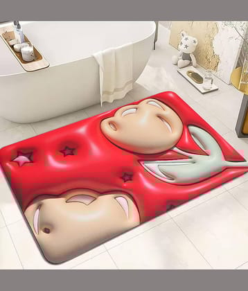 - Anti-skid Rubber Door Mat ( 60 X 40 cm ) Single - Red