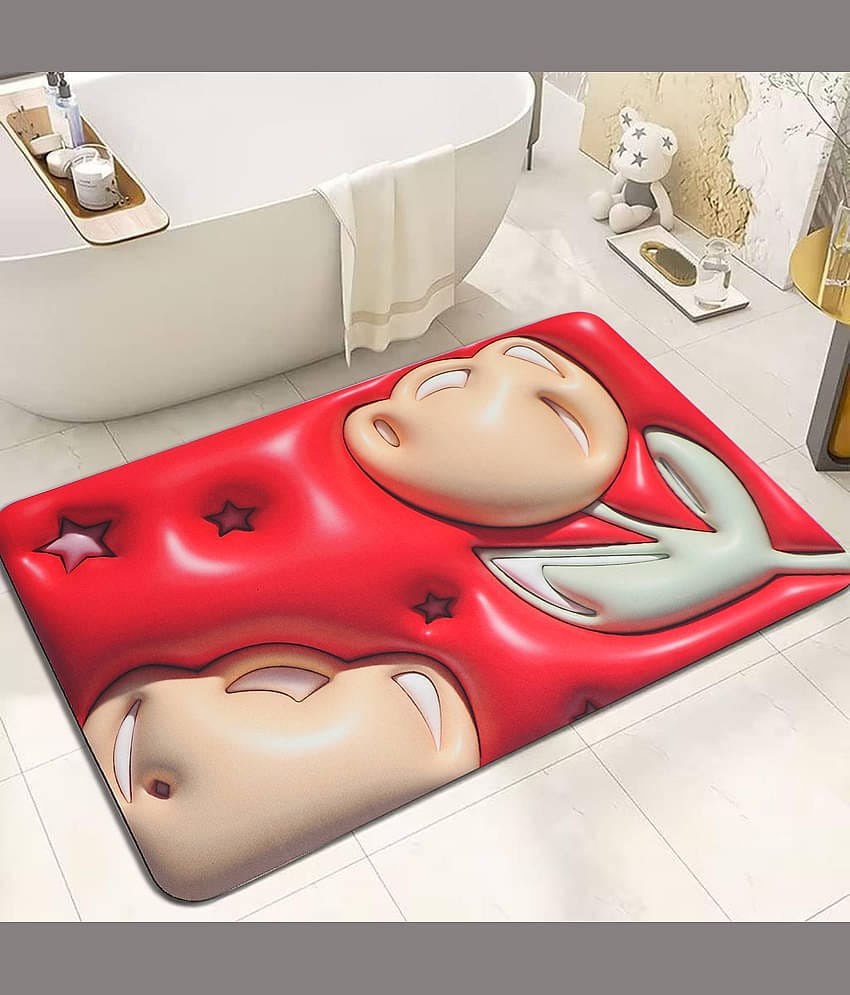 - Anti-skid Rubber Door Mat ( 60 X 40 cm ) Single - Red