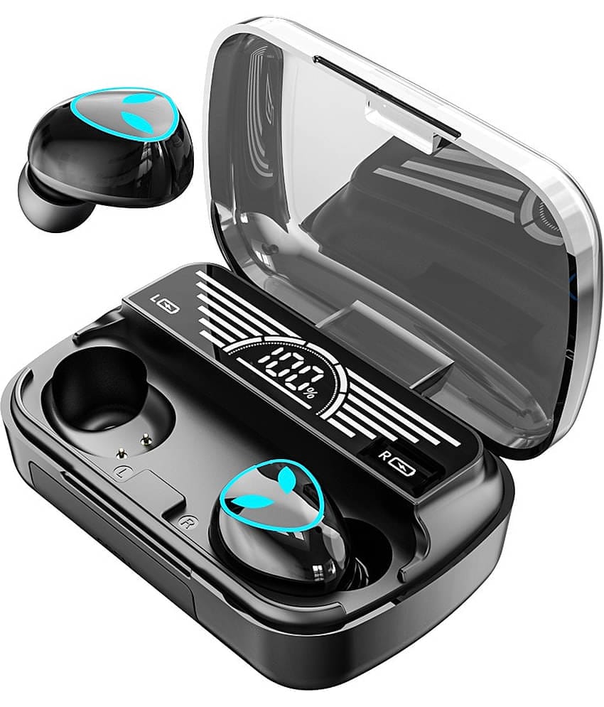 VEhop Alien Bluetooth True Wireless (TWS) In Ear 35 Hours Playback Low Latency,Powerfull bass IPX4(Splash & Sweat Proof) Black