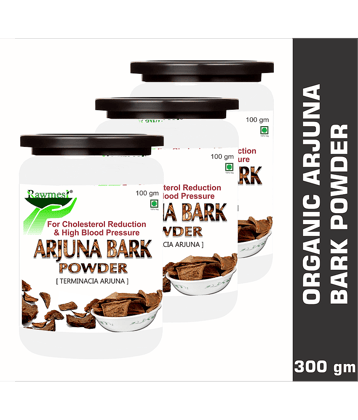 Rawmest 100% Pure Organic Arjuna Bark Powder 100 Gm Pack of 3