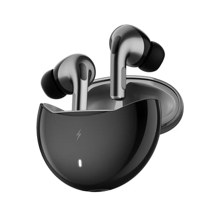 Fire-Boltt Aero TWS Earbuds Custom EQ, Wireless Bluetooth 5.4, Music & App Support, 50H Playtime, Fast Charging Case, 50ms Low Latency for Gaming, Touch Controls, IPX4 Waterproof, Clear Calls - Grey Grey