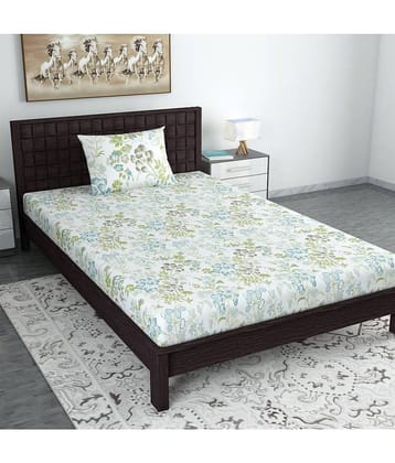 DIVINE CASA Cotton Single Bedsheet ( White )