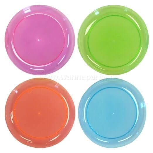 Wanna Party 7.5" Neon Plastic Plates - 10PC