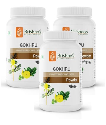 Krishnas Gokhru Powder, 100 g Pack Of 3