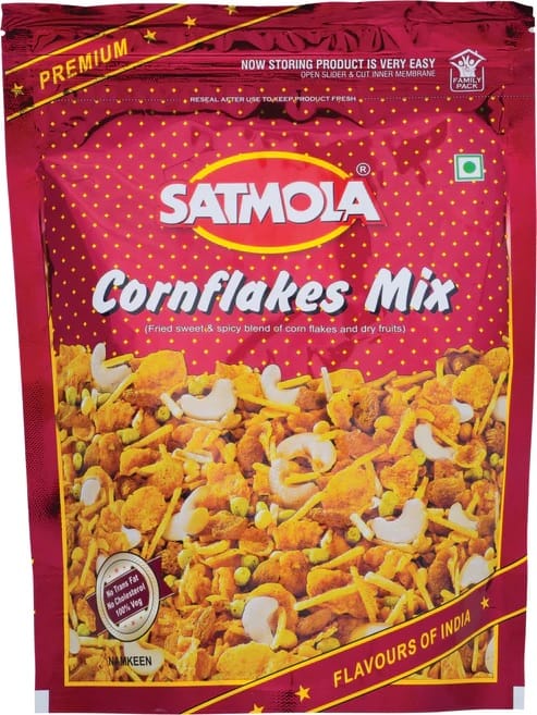 Satmola Crunchy Delight: Cornflakes Mix - Perfect Snack for Anytime Enjoyment 300gm